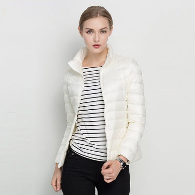 Margaret | Women's Lightweight Puffer Jacket Stand Collar Slim Fit