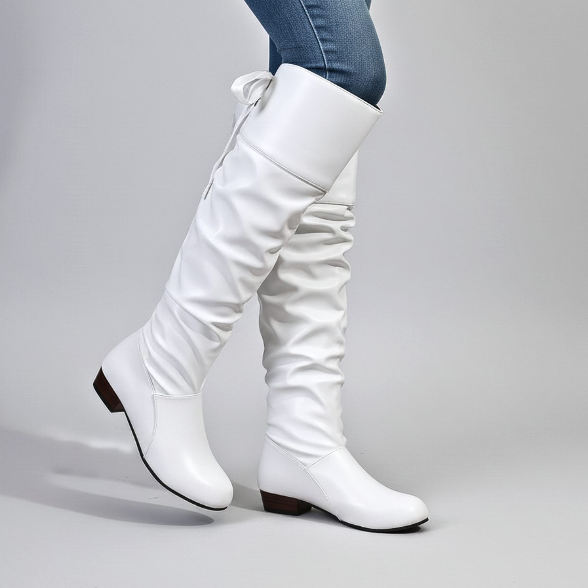 Genoveva | Women's Knee High Boots with Almond Toe