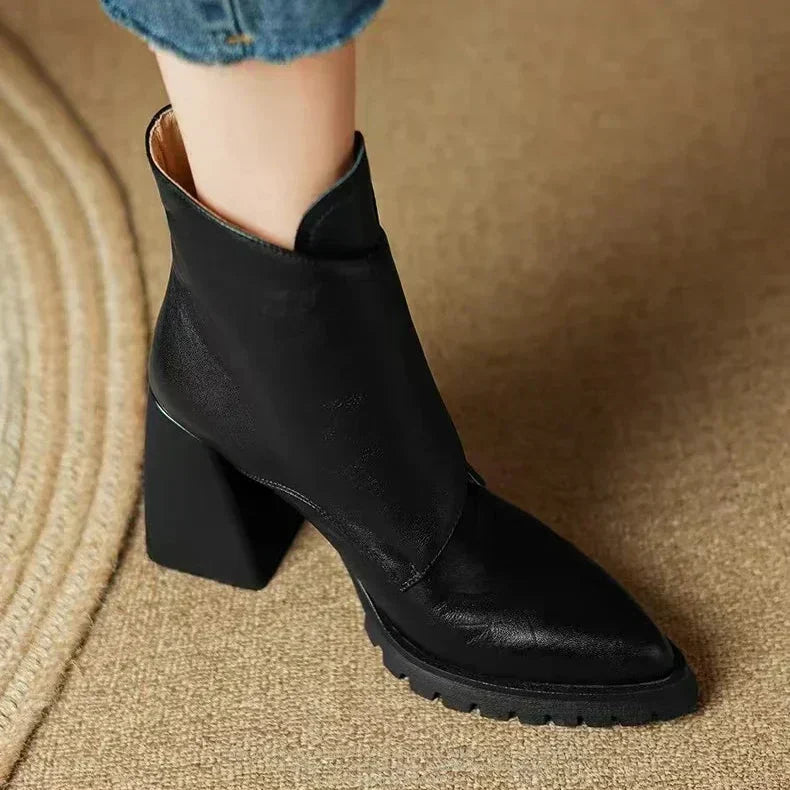 Philippa | Shaft Upper Strap Ankle Boots