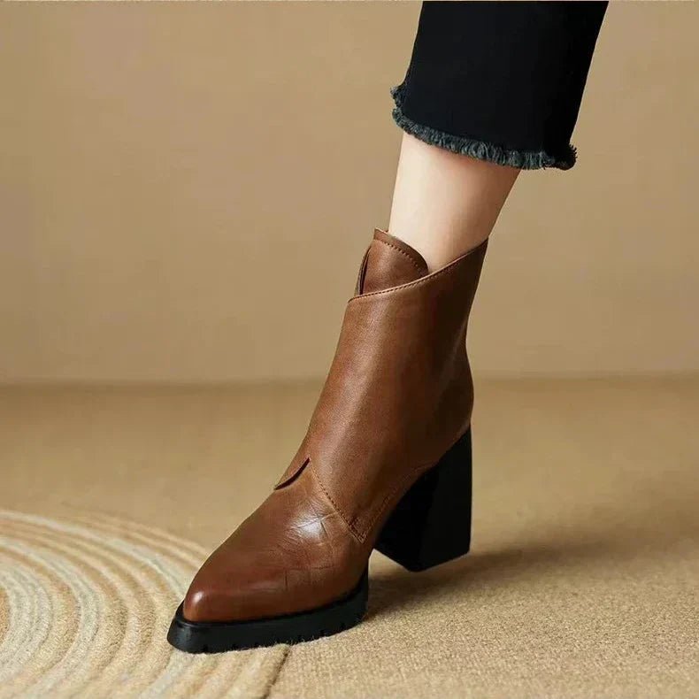 Philippa | Shaft Upper Strap Ankle Boots