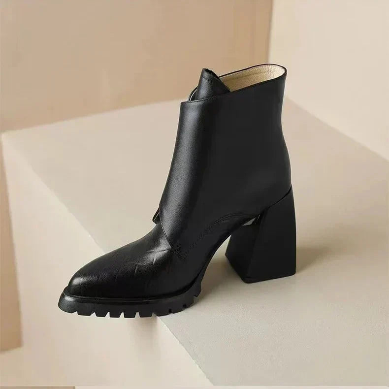 Philippa | Shaft Upper Strap Ankle Boots