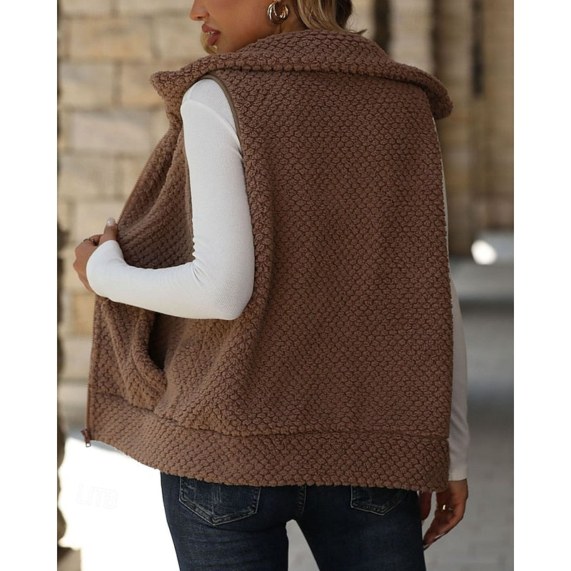 Maren | Textured Zip Up Vest