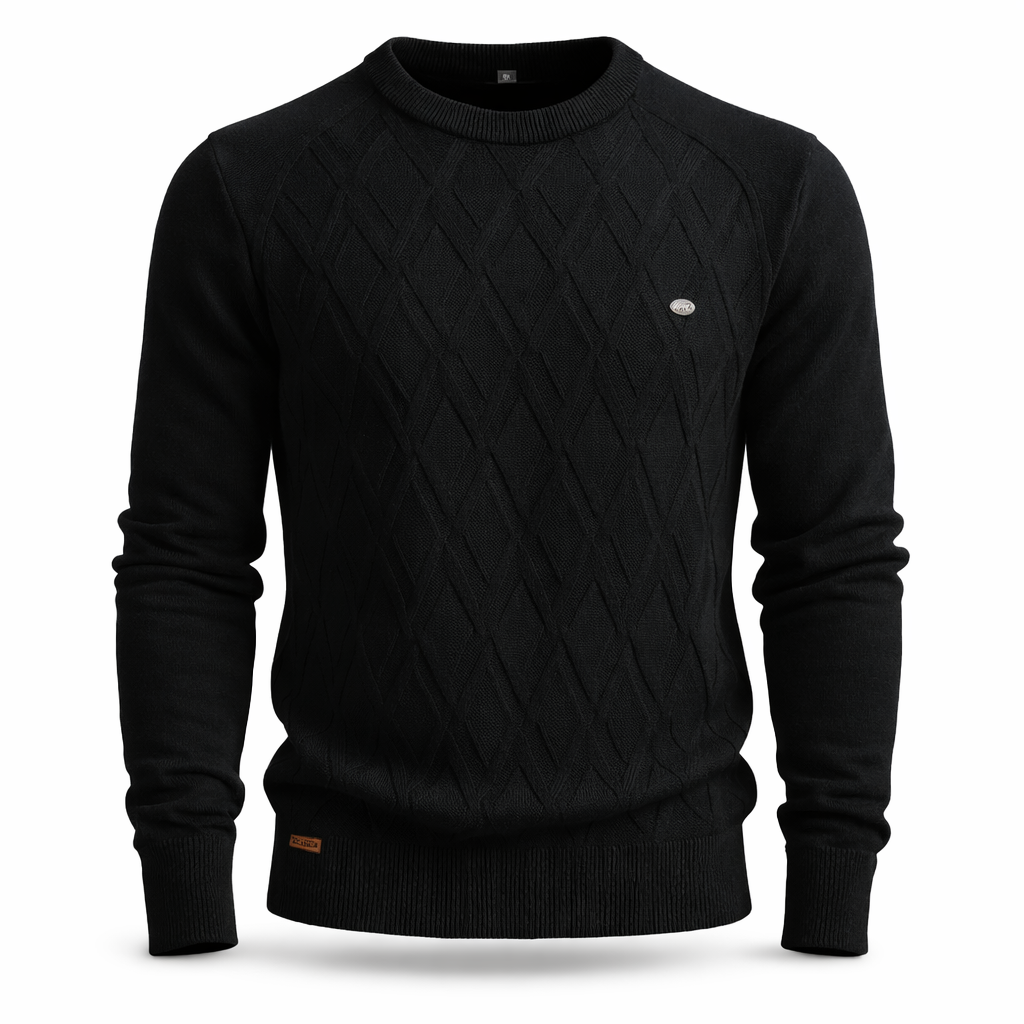 Men's Cable Knit Jumper | Classic Crew Neck Sweater
