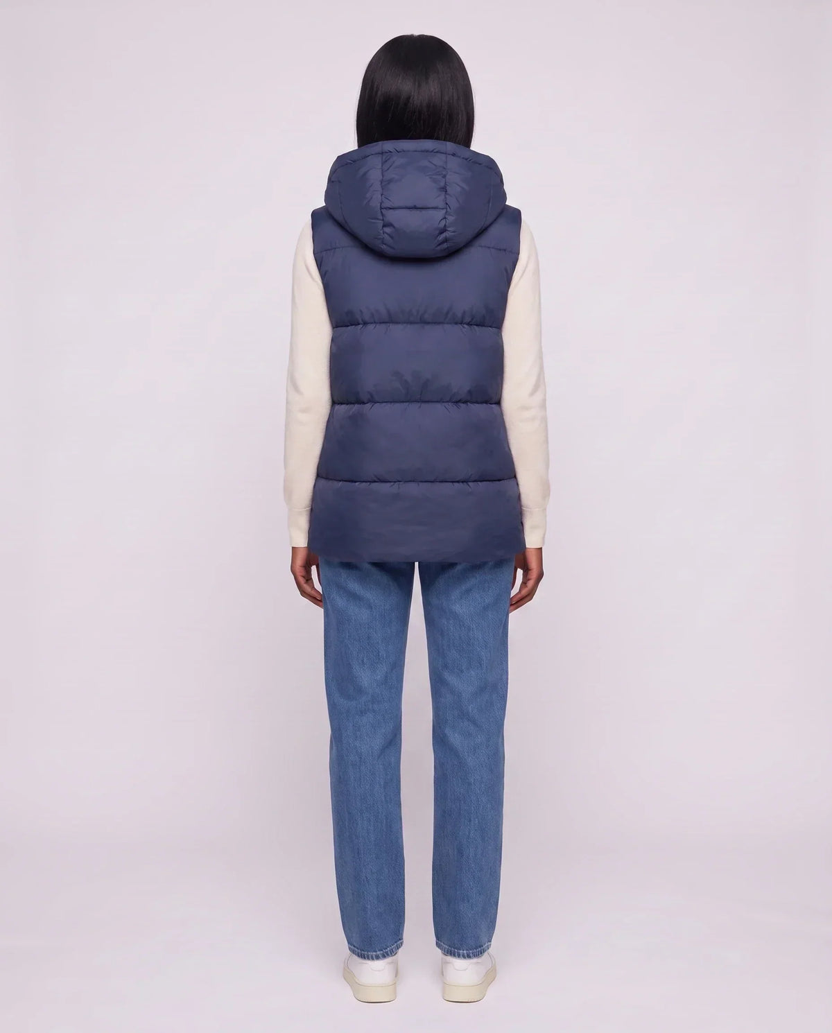 Thick Quilted Hooded Puffer Gilet with Zip