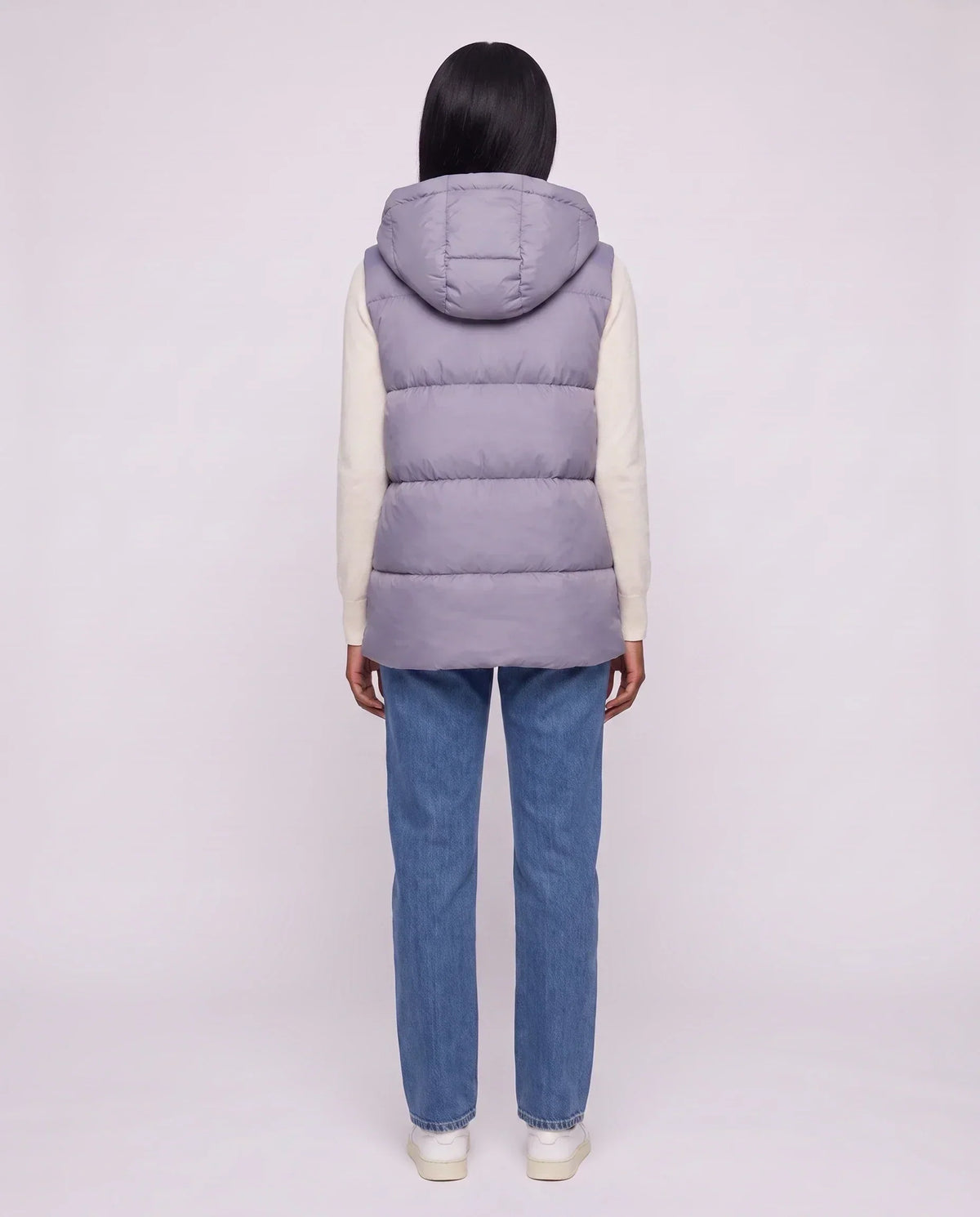 Thick Quilted Hooded Puffer Gilet with Zip