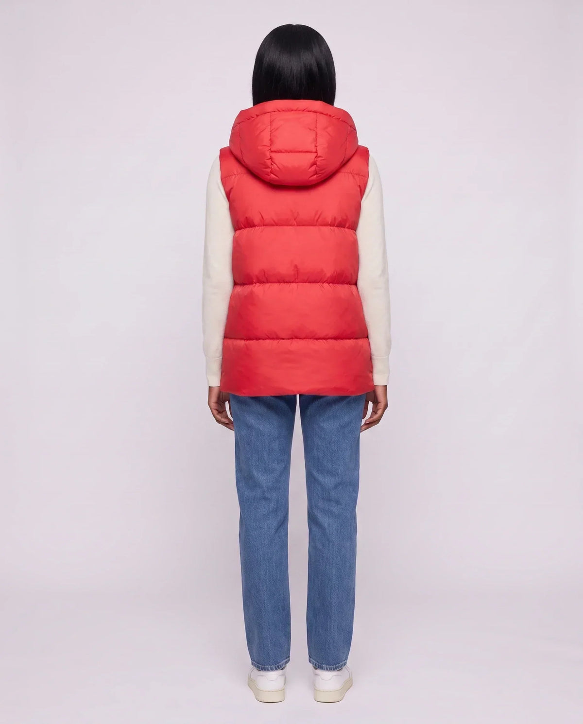 Thick Quilted Hooded Puffer Gilet with Zip