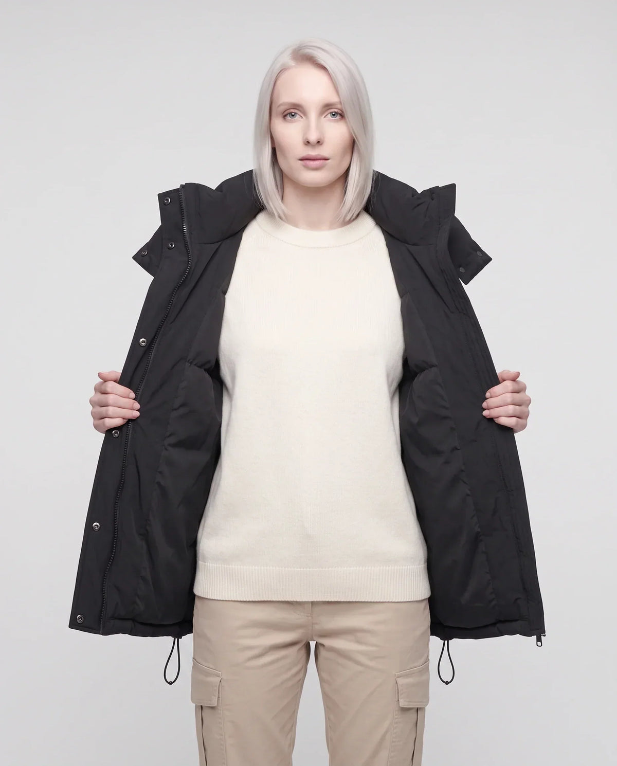 Oversized Puffer Gilet with Detachable Hood