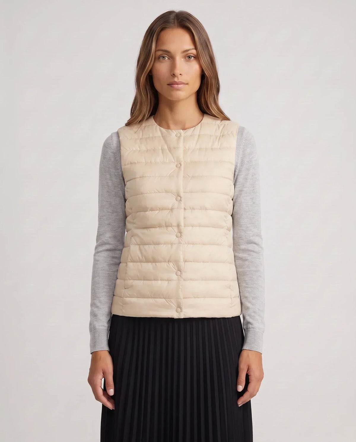 Lightweight Puffer Gilet with Convertible Collar
