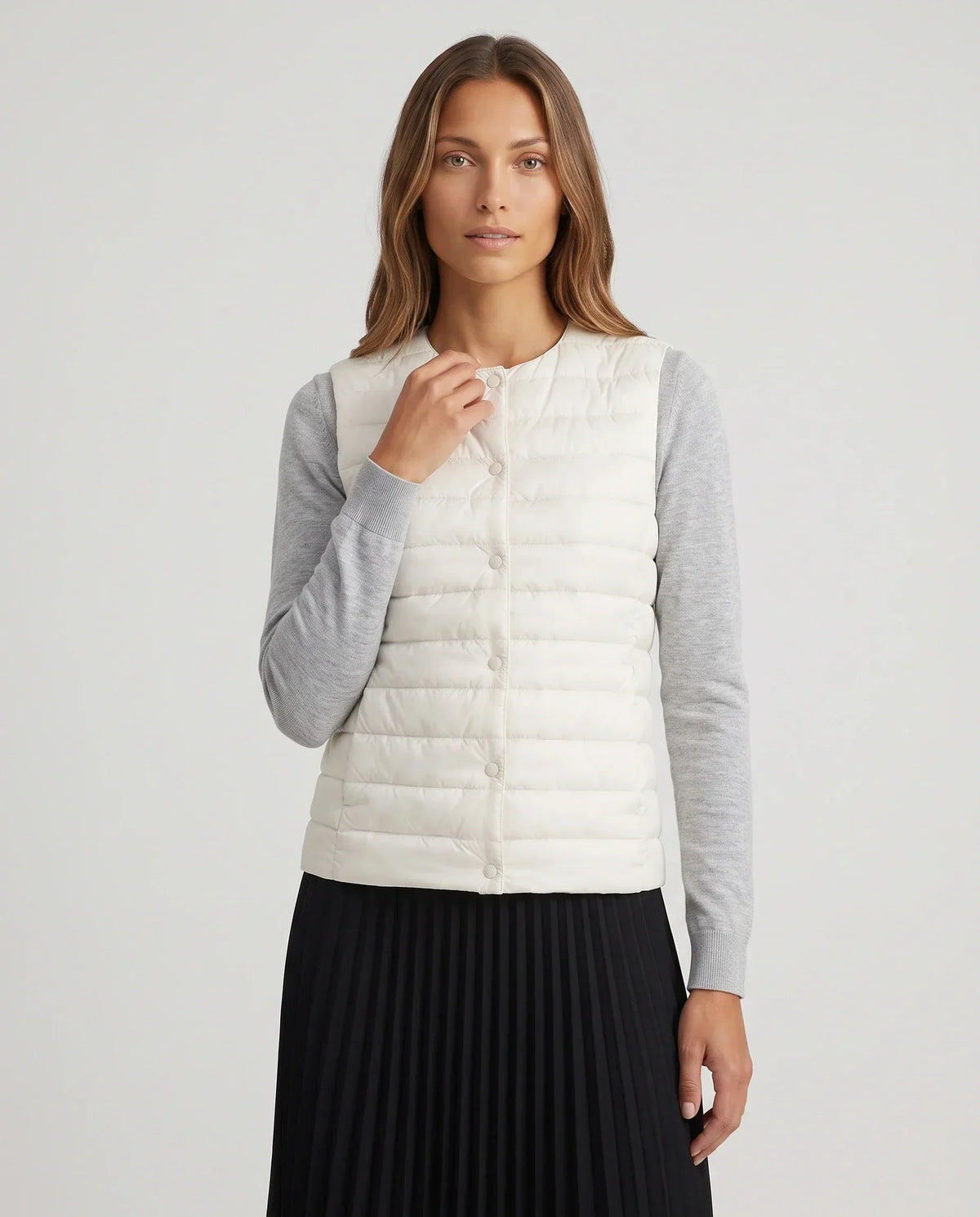 Lightweight Puffer Gilet with Convertible Collar