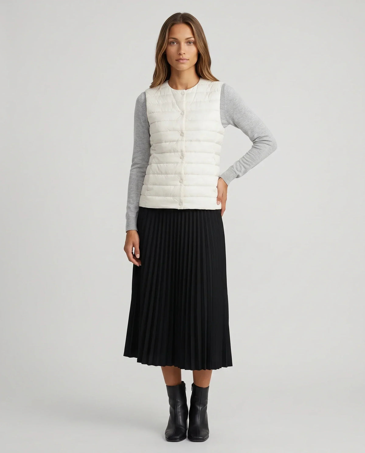 Lightweight Puffer Gilet with Convertible Collar