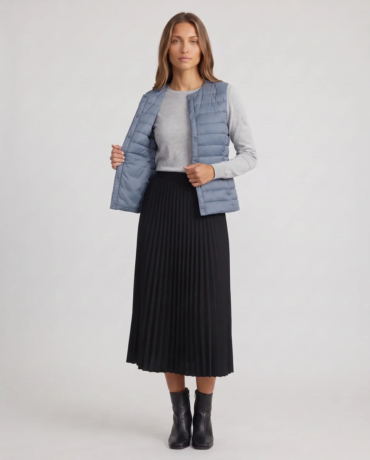 Lightweight Puffer Gilet with Convertible Collar