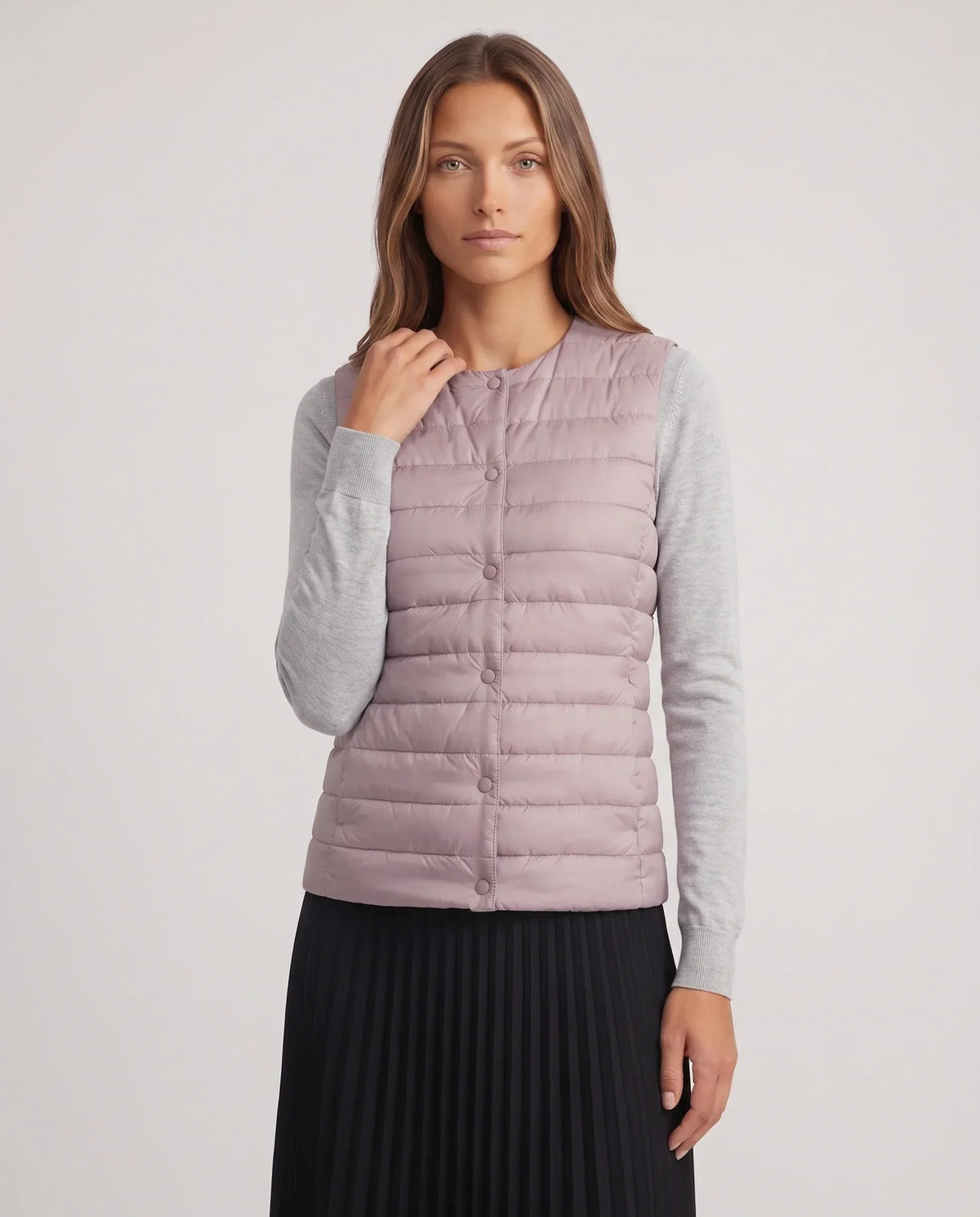 Lightweight Puffer Gilet with Convertible Collar