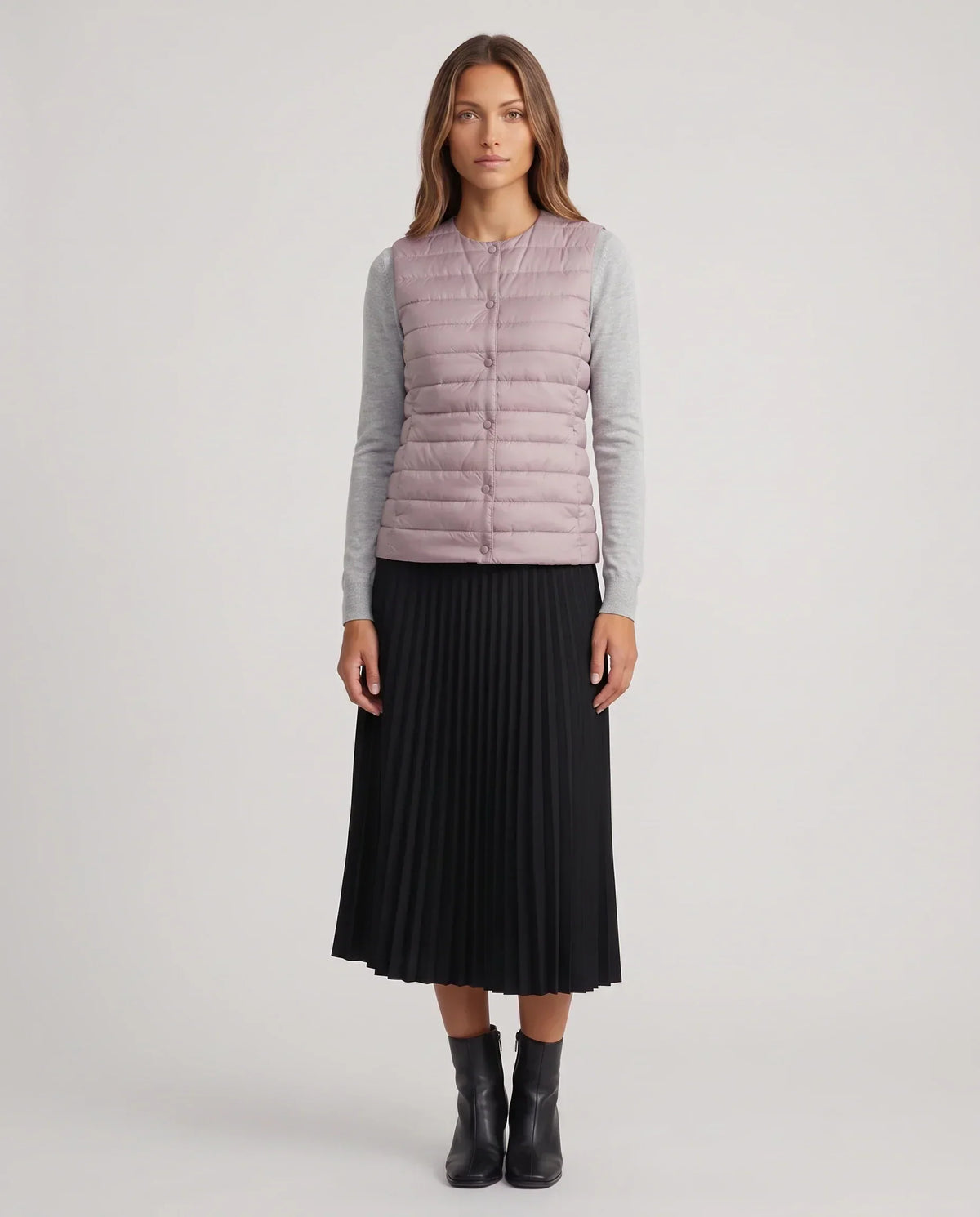 Lightweight Puffer Gilet with Convertible Collar
