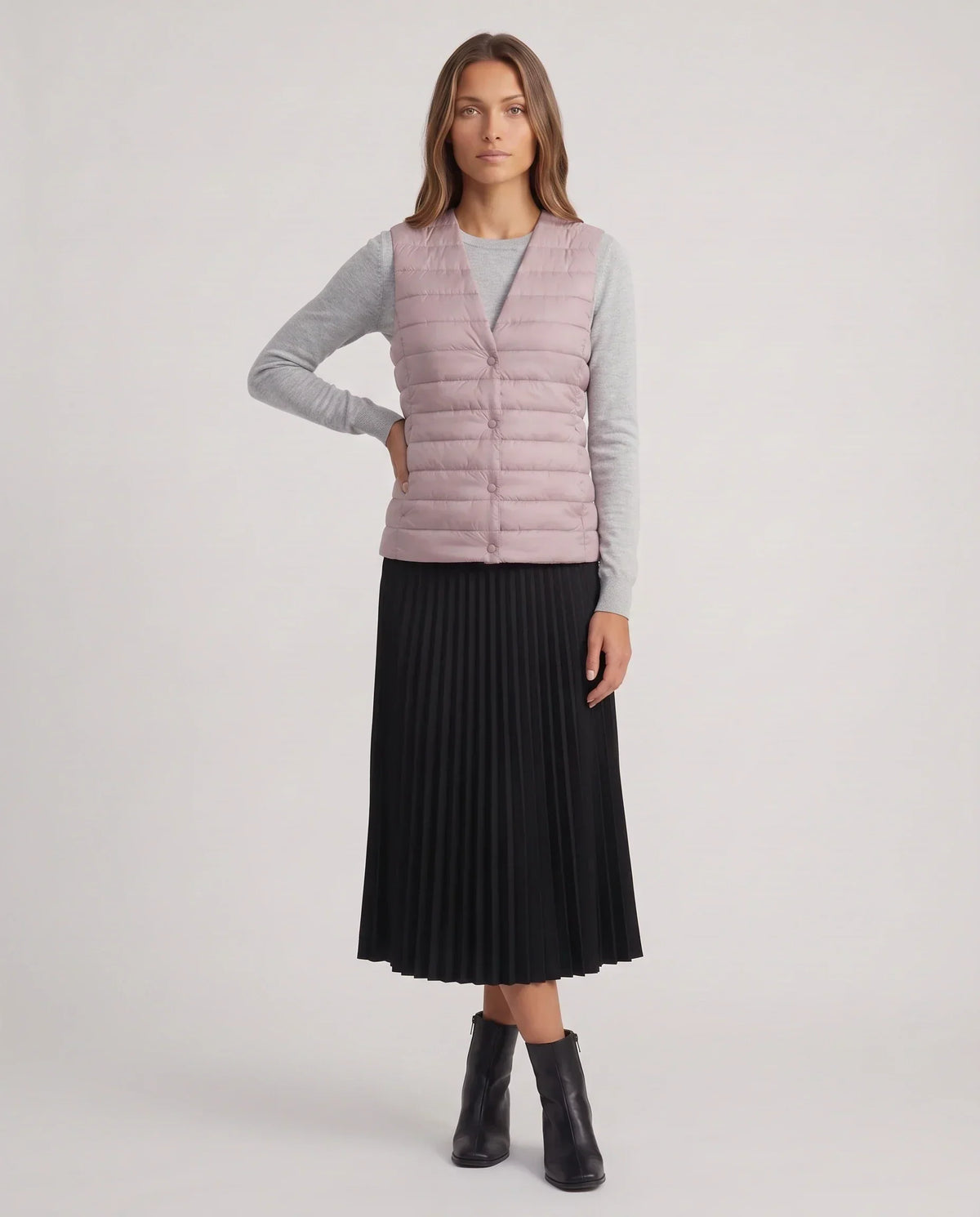 Lightweight Puffer Gilet with Convertible Collar