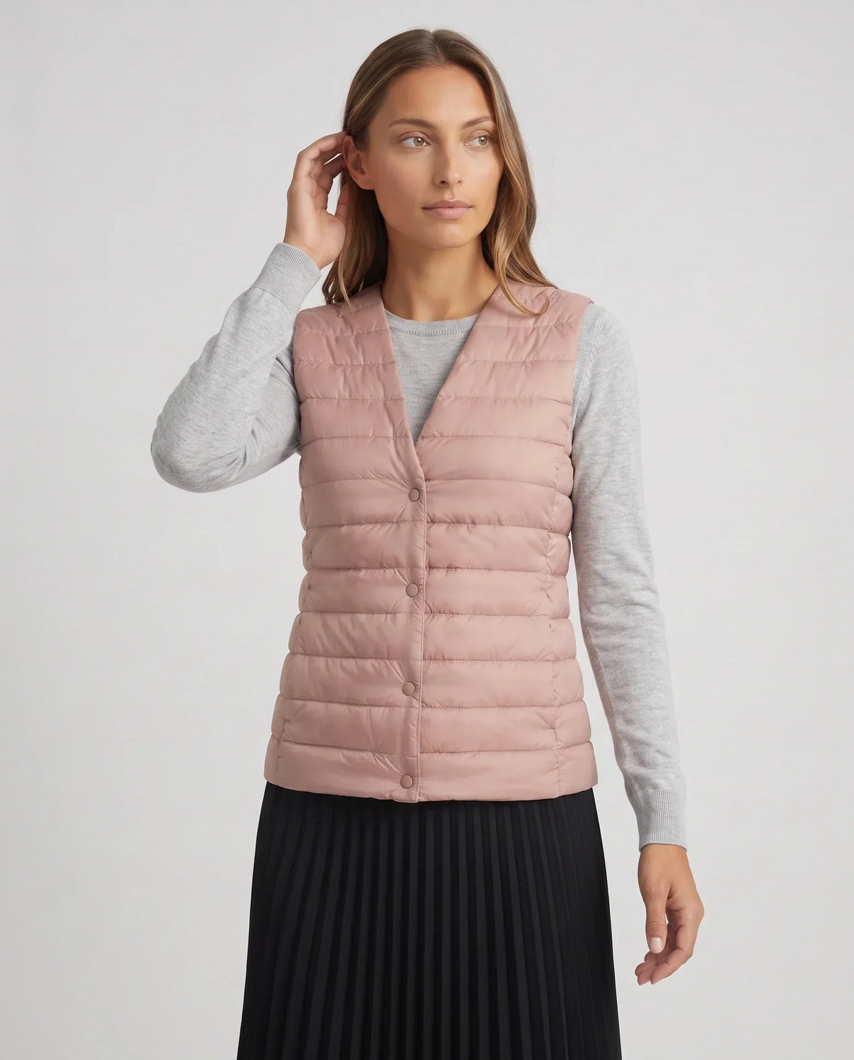 Lightweight Puffer Gilet with Convertible Collar