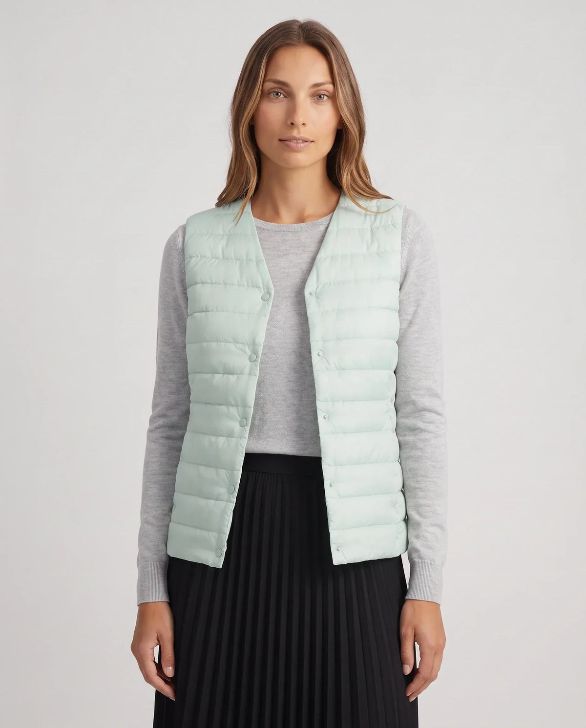 Lightweight Puffer Gilet with Convertible Collar