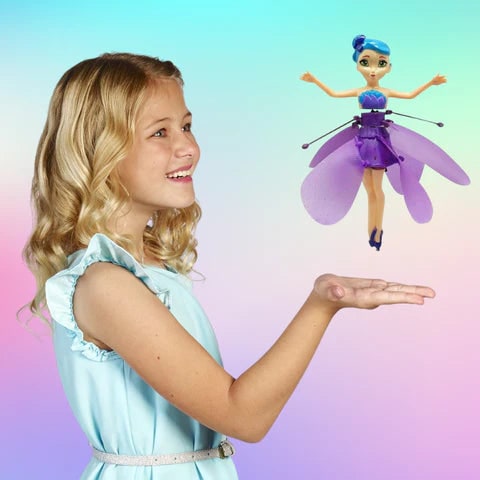 Girls' Hand Controlled Flying Fairy Doll with Infrared Sensor and LED Lights