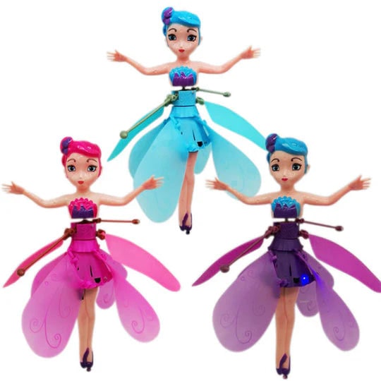Girls' Hand Controlled Flying Fairy Doll with Infrared Sensor and LED Lights