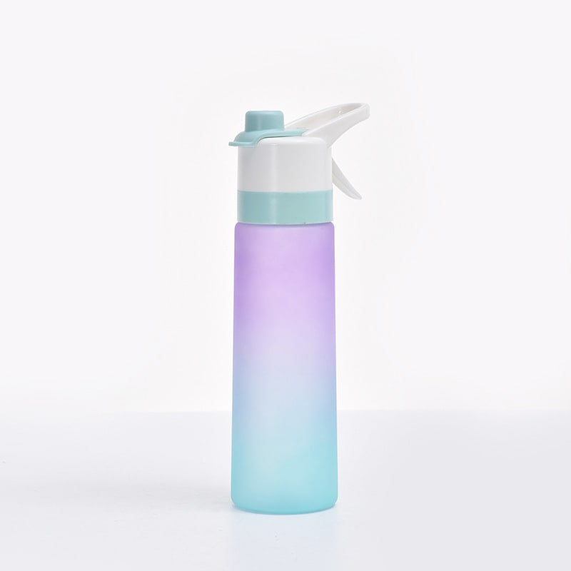 Misting Stainless Steel Water Bottle with Spray Trigger Flip-Top Spout for Sports Fitness