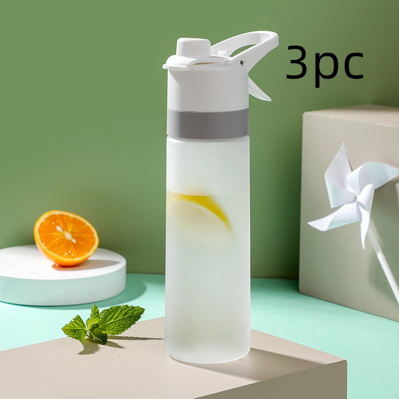 Misting Stainless Steel Water Bottle with Spray Trigger Flip-Top Spout for Sports Fitness