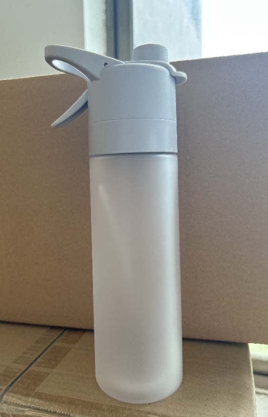 Misting Stainless Steel Water Bottle with Spray Trigger Flip-Top Spout for Sports Fitness