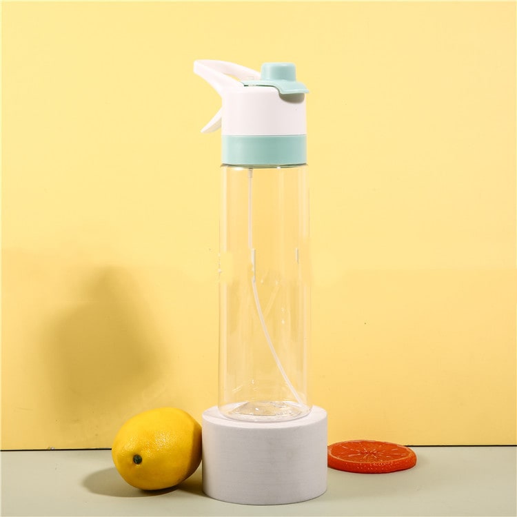 Misting Stainless Steel Water Bottle with Spray Trigger Flip-Top Spout for Sports Fitness