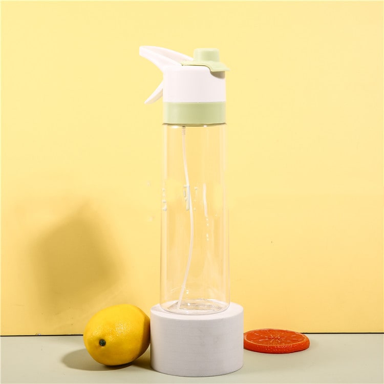 Misting Stainless Steel Water Bottle with Spray Trigger Flip-Top Spout for Sports Fitness