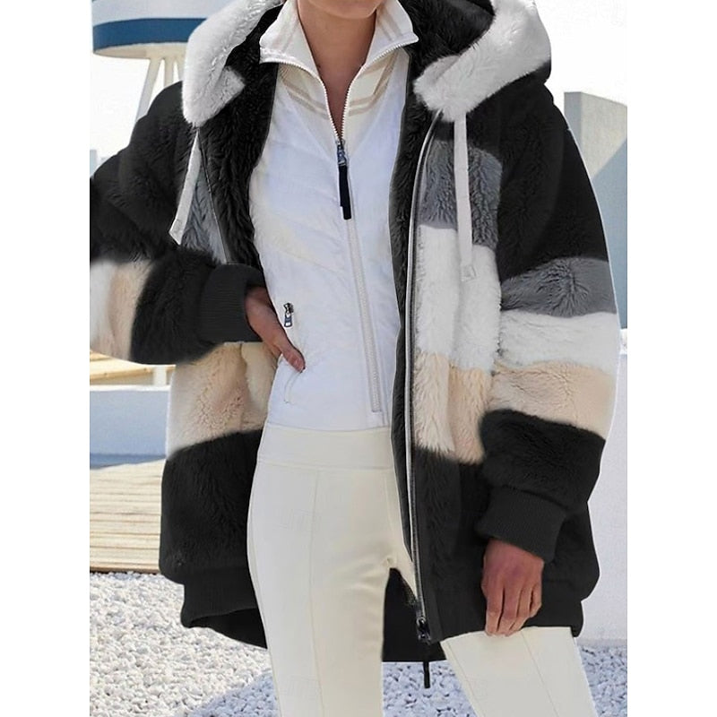 Corinne | Hooded Zip Up Fleece Jacket