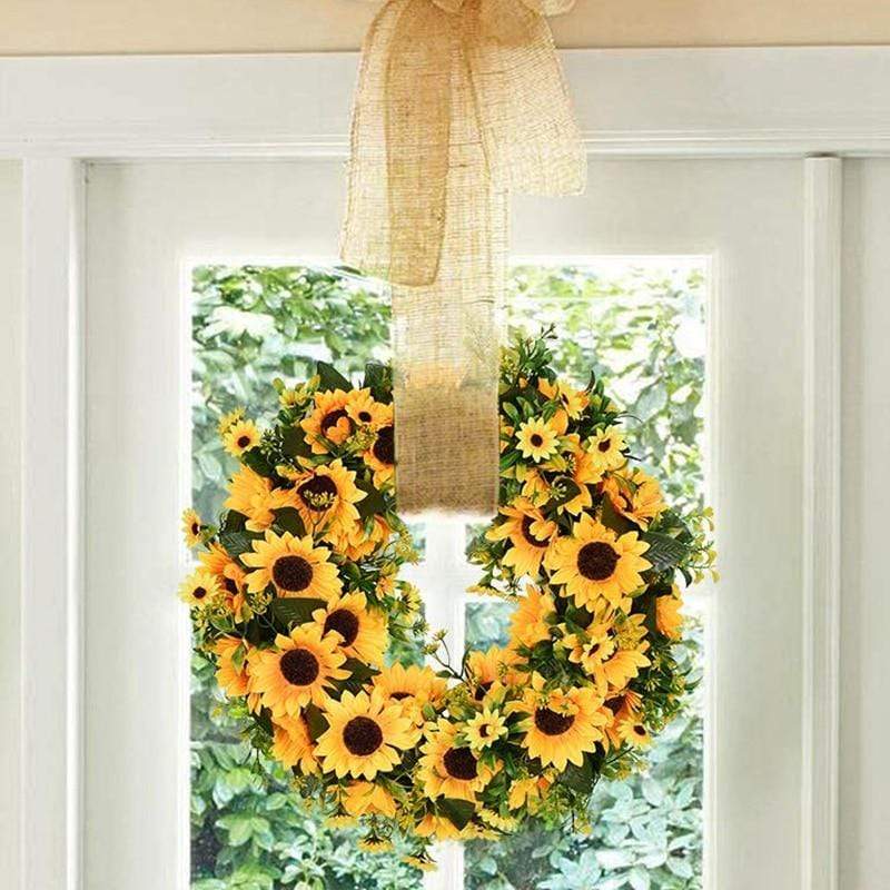 Gold Artificial Sunflower Wreath