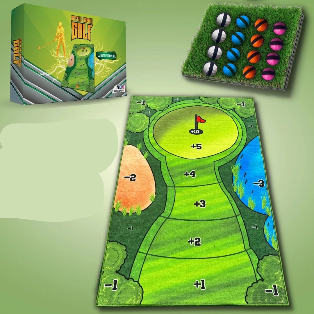 Golf Chipping Game Set with Sticky Target Mat and Balls for Indoor Outdoor Practice