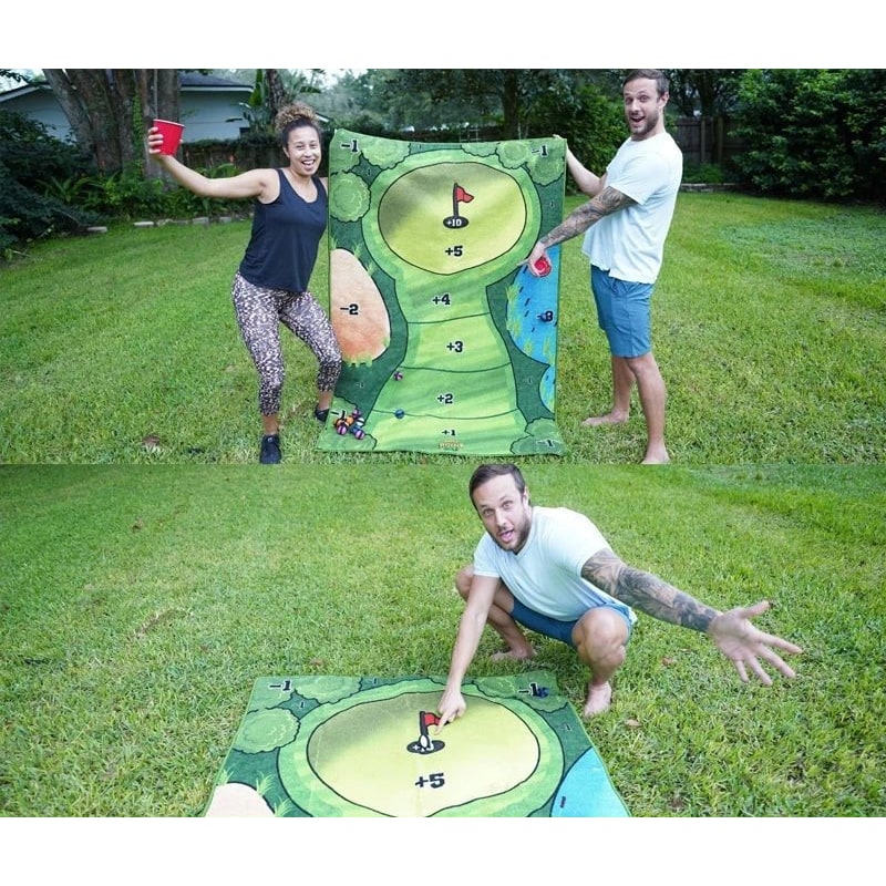 Golf Chipping Game Set with Sticky Target Mat and Balls for Indoor Outdoor Practice