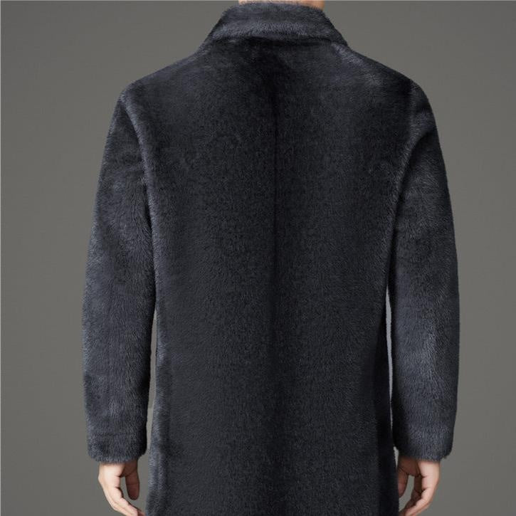 Ryder | Men's Long Winter Faux Fur Coat Lapel Collar