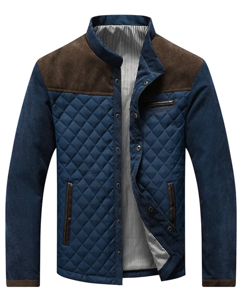 William | Men's Quilted Jacket Stand Collar Lightweight Fall