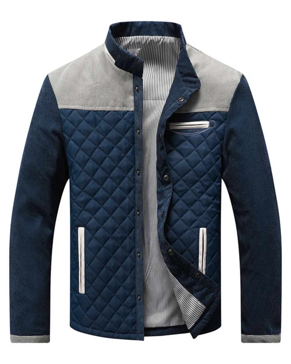 William | Men's Quilted Jacket Stand Collar Lightweight Fall