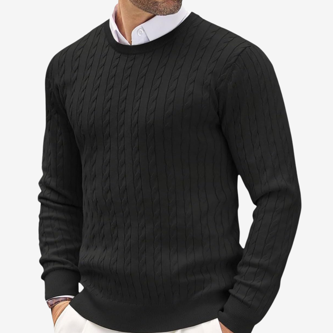 Patrick | Men's Cable Knit Sweater Crew Neck