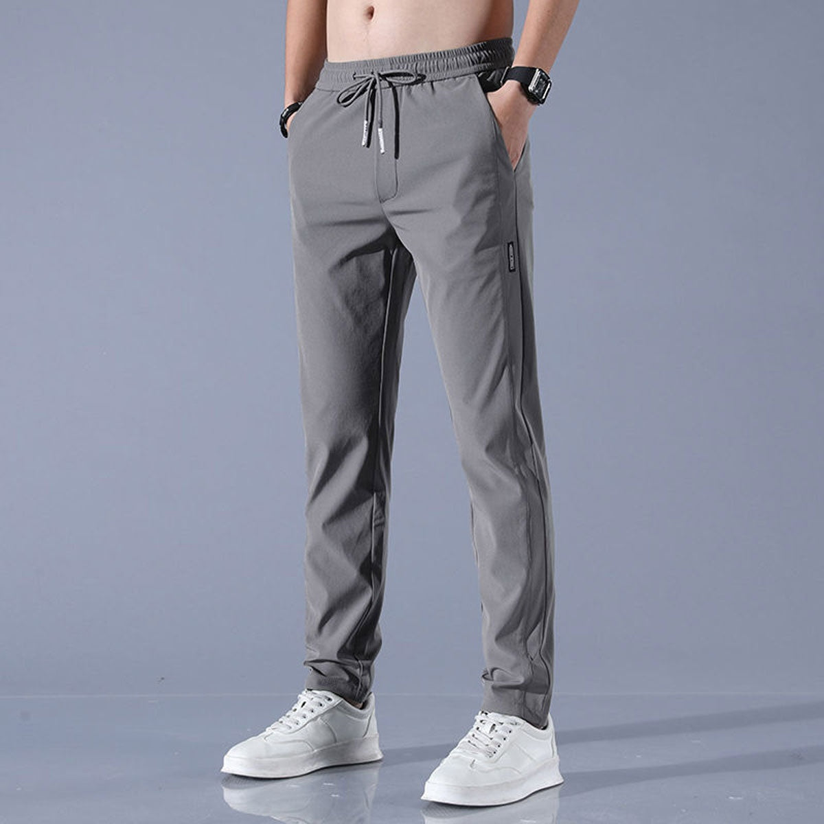 Asher | Men's Track Pants Elastic Waist Straight Leg