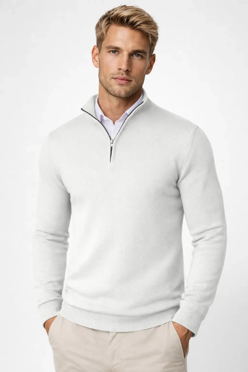 Graham | Men's Half-Zip High-Neck Sweater