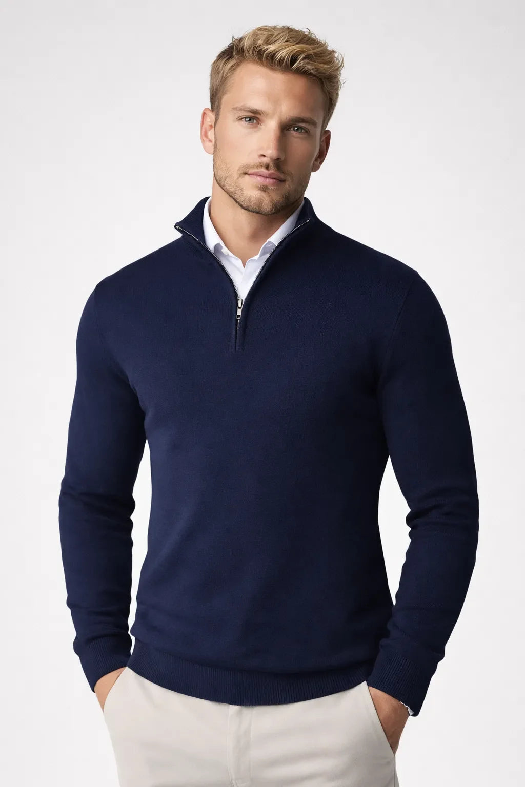 Graham | Men's Half-Zip High-Neck Sweater