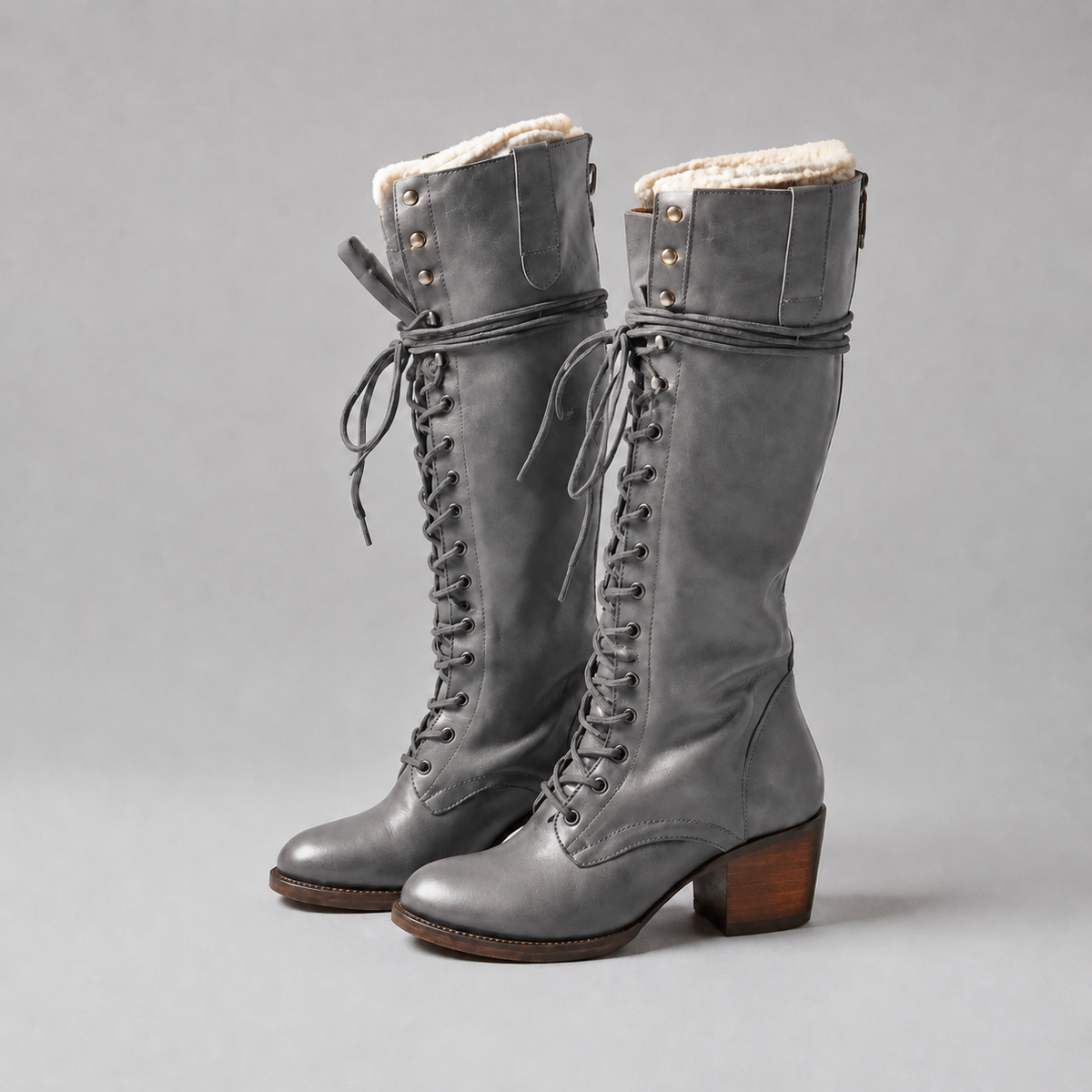Everly Women's Leather Shearling Knee-High Boots