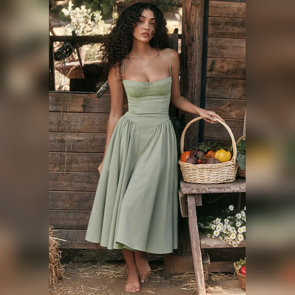 Diana - Midi Dress with Corset