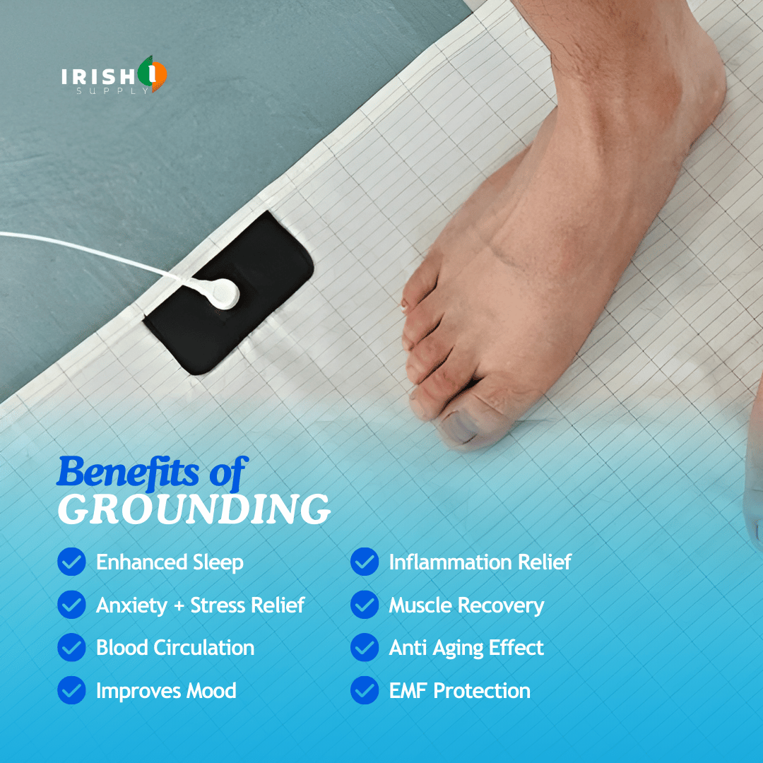 Grounding Bed Sheet with Conductive Silver Thread and Earthing Connection
