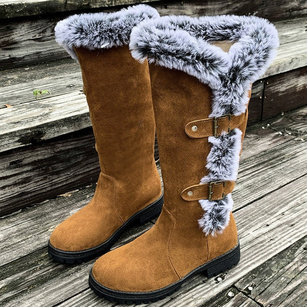 Delaney | Women's Tall Winter Boots Flat Fleece Lined