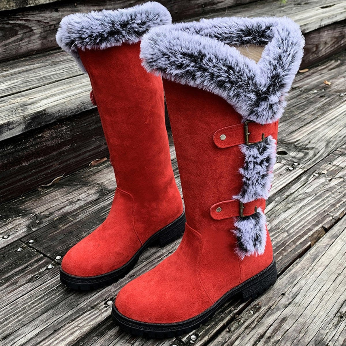Delaney | Women's Tall Winter Boots Flat Fleece Lined