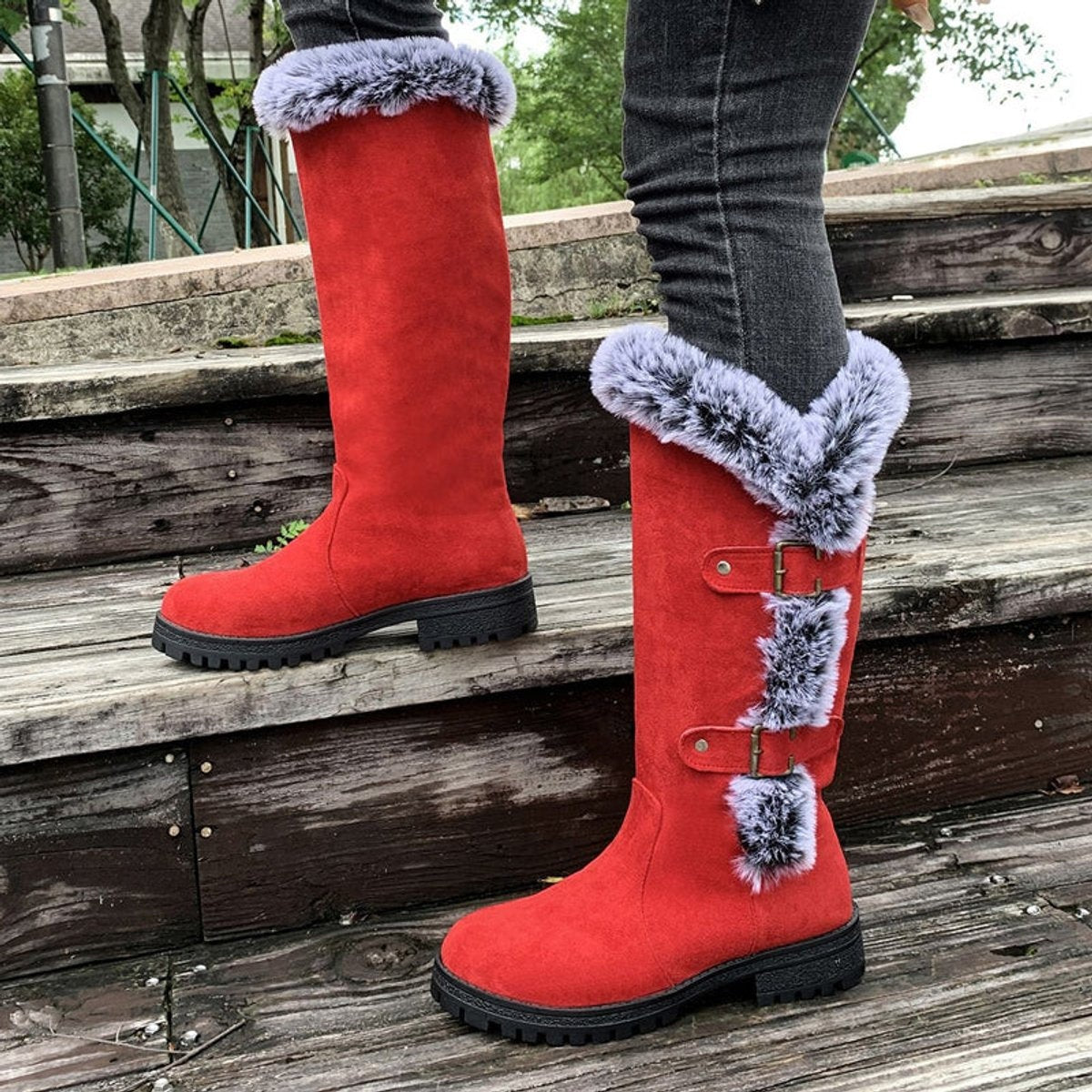 Delaney | Women's Tall Winter Boots Flat Fleece Lined