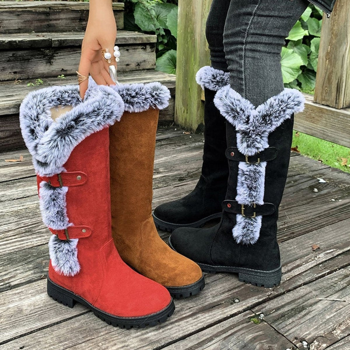 Delaney | Women's Tall Winter Boots Flat Fleece Lined