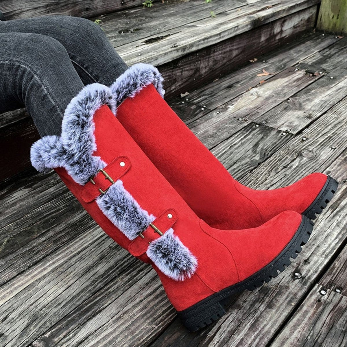 Delaney | Women's Tall Winter Boots Flat Fleece Lined