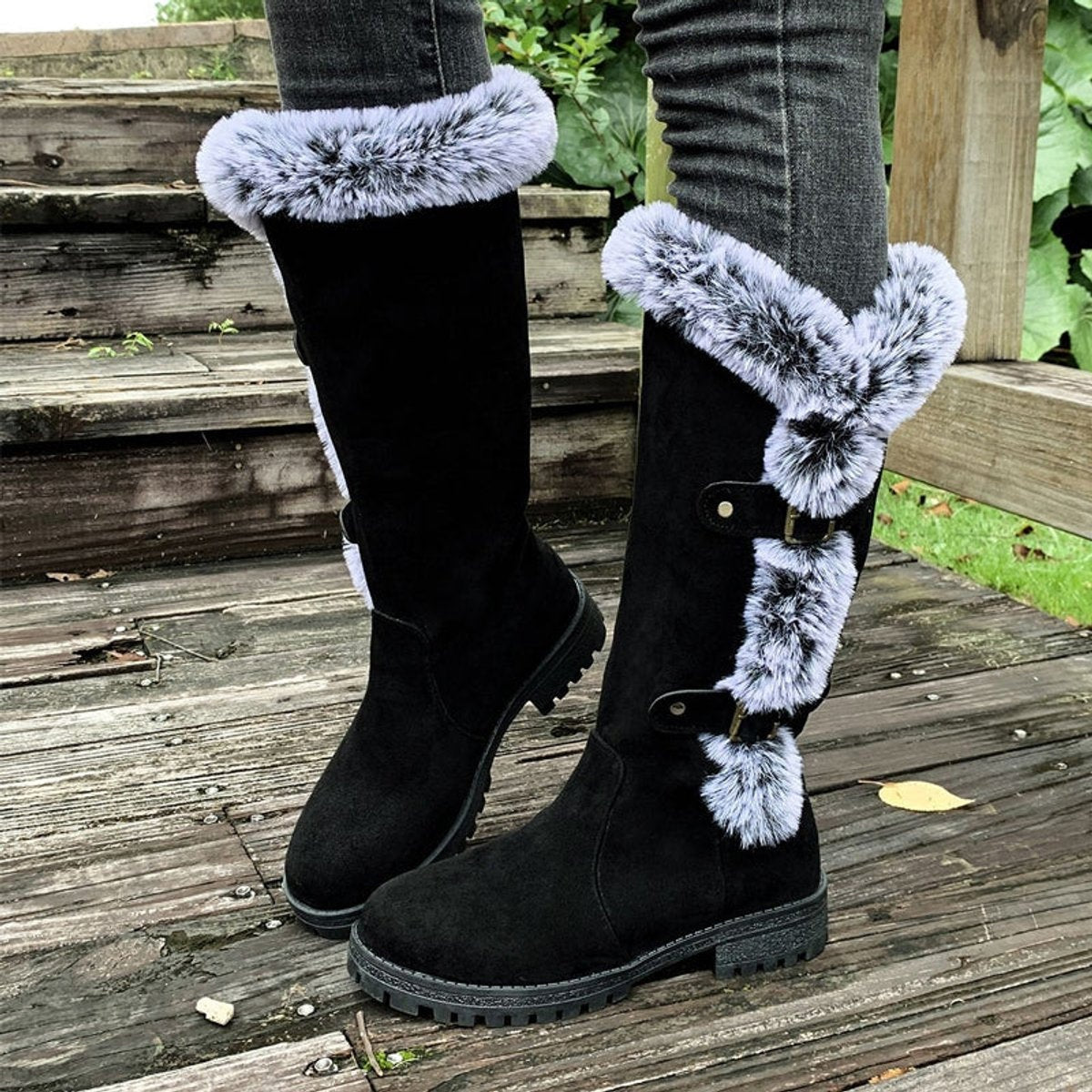 Delaney | Women's Tall Winter Boots Flat Fleece Lined