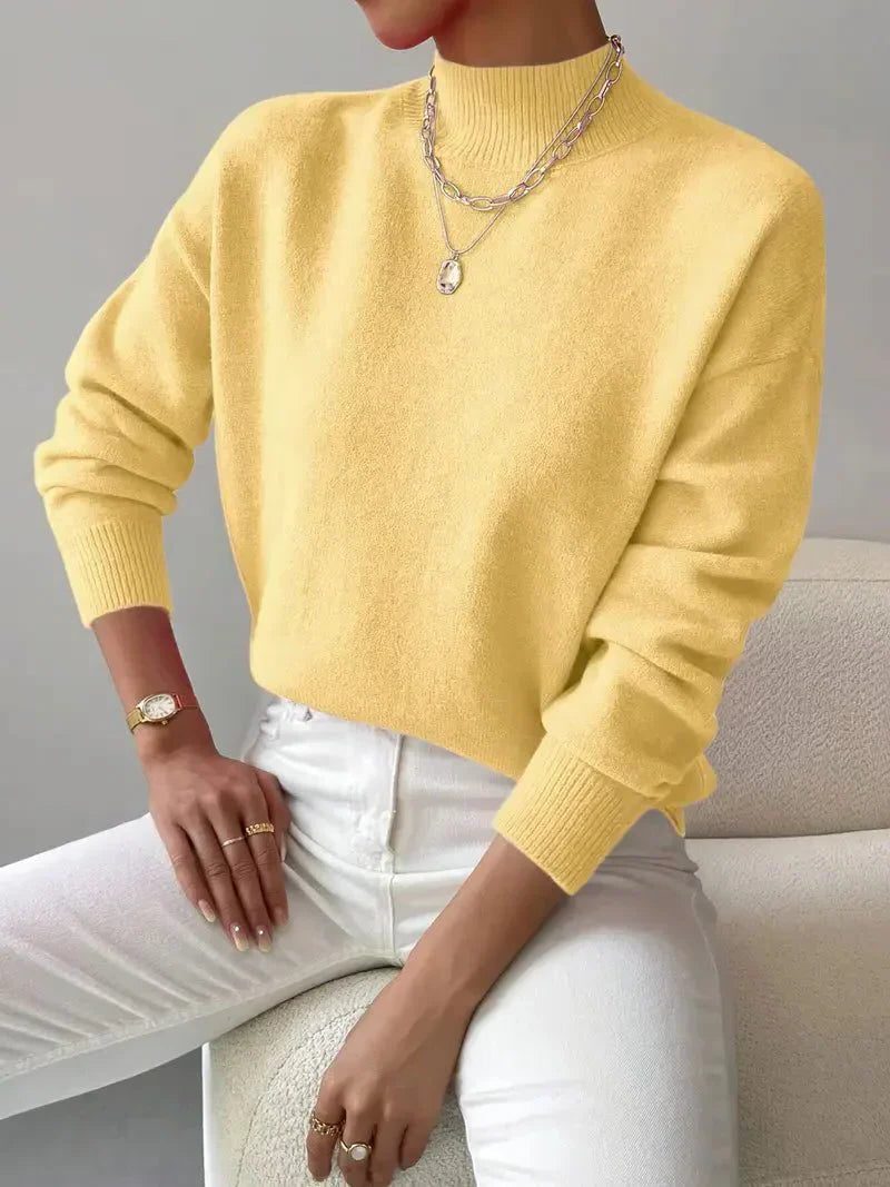 Guillaume | Women's Ribbed Knit Roll Neck Sweater