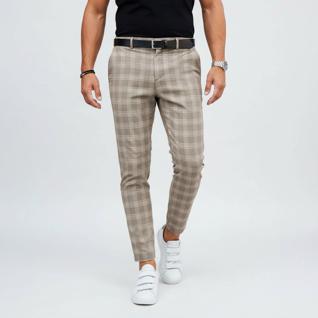 Liam | Men's Plaid Pants Slim Fit Chino
