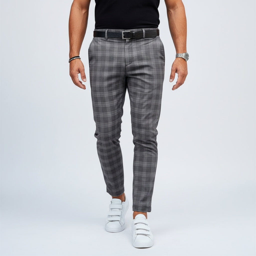 Liam | Men's Plaid Pants Slim Fit Chino